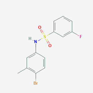 molecular formula C13H11BrFNO2S B270277 N-(4-bromo-3-methylphenyl)-3-fluorobenzenesulfonamide 