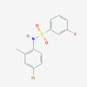 molecular formula C13H11BrFNO2S B270278 N-(4-bromo-2-methylphenyl)-3-fluorobenzenesulfonamide 