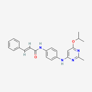 molecular formula C23H24N4O2 B2702781 N-(4-((6-异丙氧基-2-甲基嘧啶-4-基)氨基)苯基)肉桂酰胺 CAS No. 1021059-80-2