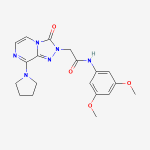 molecular formula C19H22N6O4 B2702783 N-(3,5-dimethoxyphenyl)-2-(3-oxo-8-pyrrolidin-1-yl[1,2,4]triazolo[4,3-a]pyrazin-2(3H)-yl)acetamide CAS No. 1251707-37-5