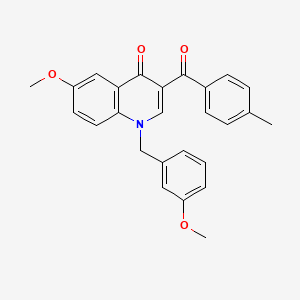 6-Methoxy-1-[(3-methoxyphenyl)methyl]-3-(4-methylbenzoyl)-1,4-dihydroquinolin-4-one