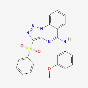 3-(benzenesulfonyl)-N-(3-methoxyphenyl)triazolo[1,5-a]quinazolin-5-amine