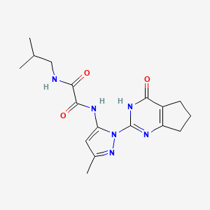 N1-isobutyl-N2-(3-methyl-1-(4-oxo-4,5,6,7-tetrahydro-3H-cyclopenta[d]pyrimidin-2-yl)-1H-pyrazol-5-yl)oxalamide