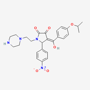 3-hydroxy-4-(4-isopropoxybenzoyl)-5-(4-nitrophenyl)-1-(2-(piperazin-1-yl)ethyl)-1H-pyrrol-2(5H)-one