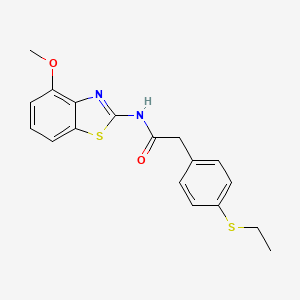 molecular formula C18H18N2O2S2 B2702799 2-(4-(ethylthio)phenyl)-N-(4-methoxybenzo[d]thiazol-2-yl)acetamide CAS No. 941971-34-2