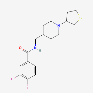 molecular formula C17H22F2N2OS B2702805 3,4-difluoro-N-{[1-(thiolan-3-yl)piperidin-4-yl]methyl}benzamide CAS No. 2034506-40-4