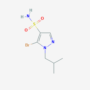 molecular formula C7H12BrN3O2S B2702806 5-Bromo-1-isobutyl-1H-pyrazole-4-sulfonamide CAS No. 1946822-38-3