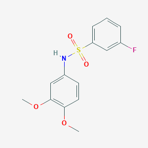 molecular formula C14H14FNO4S B270281 N-(3,4-dimethoxyphenyl)-3-fluorobenzenesulfonamide 
