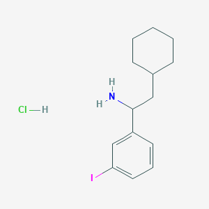 molecular formula C14H21ClIN B2702811 2-环己基-1-(3-碘苯基)乙胺；盐酸盐 CAS No. 2416236-75-2