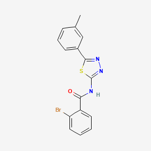 molecular formula C16H12BrN3OS B2702815 2-bromo-N-(5-(m-tolyl)-1,3,4-thiadiazol-2-yl)benzamide CAS No. 392241-21-3