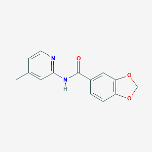 molecular formula C14H12N2O3 B270283 N-(4-methylpyridin-2-yl)-1,3-benzodioxole-5-carboxamide 