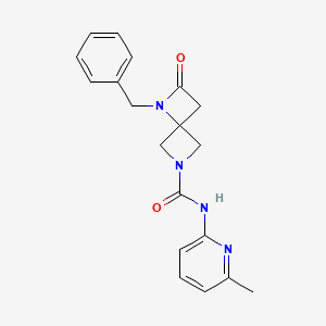 molecular formula C19H20N4O2 B2702840 1-Benzyl-N-(6-methylpyridin-2-yl)-2-oxo-1,6-diazaspiro[3.3]heptane-6-carboxamide CAS No. 2224296-20-0