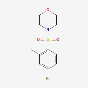 molecular formula C11H14BrNO3S B2702848 4-((4-Bromo-2-methylphenyl)sulfonyl)morpholine CAS No. 313250-75-8