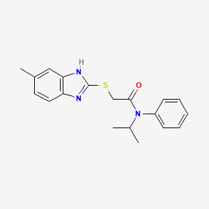 2-[(5-methyl-1H-benzimidazol-2-yl)sulfanyl]-N-phenyl-N-(propan-2-yl)acetamide