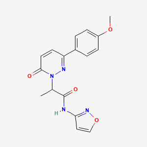 molecular formula C17H16N4O4 B2702861 N-(异噁唑-3-基)-2-(3-(4-甲氧苯基)-6-氧代吡啶-1(6H)-基)丙酰胺 CAS No. 1219913-15-1