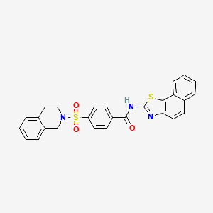 4-((3,4-dihydroisoquinolin-2(1H)-yl)sulfonyl)-N-(naphtho[2,1-d]thiazol-2-yl)benzamide