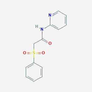 molecular formula C13H12N2O3S B270288 2-(phenylsulfonyl)-N-2-pyridinylacetamide 