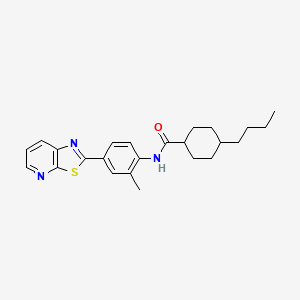 4-butyl-N-(2-methyl-4-(thiazolo[5,4-b]pyridin-2-yl)phenyl)cyclohexanecarboxamide