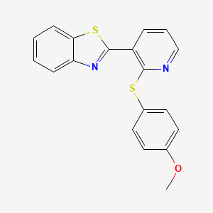 2-(2-((4-Methoxyphenyl)sulfanyl)-3-pyridinyl)-1,3-benzothiazole
