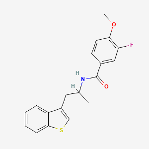 N-(1-(benzo[b]thiophen-3-yl)propan-2-yl)-3-fluoro-4-methoxybenzamide