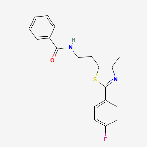 N-[2-[2-(4-fluorophenyl)-4-methyl-1,3-thiazol-5-yl]ethyl]benzamide