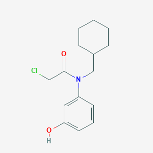 molecular formula C15H20ClNO2 B2702902 2-Chloro-N-(cyclohexylmethyl)-N-(3-hydroxyphenyl)acetamide CAS No. 1397186-20-7