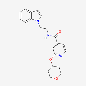 N-(2-(1H-indol-1-yl)ethyl)-2-((tetrahydro-2H-pyran-4-yl)oxy)isonicotinamide