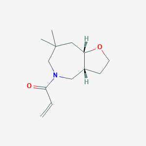 1-[(3Ar,8aS)-7,7-dimethyl-3,3a,4,6,8,8a-hexahydro-2H-furo[3,2-c]azepin-5-yl]prop-2-en-1-one