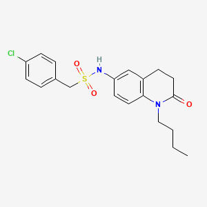molecular formula C20H23ClN2O3S B2702917 N-(1-butyl-2-oxo-1,2,3,4-tetrahydroquinolin-6-yl)-1-(4-chlorophenyl)methanesulfonamide CAS No. 946326-22-3