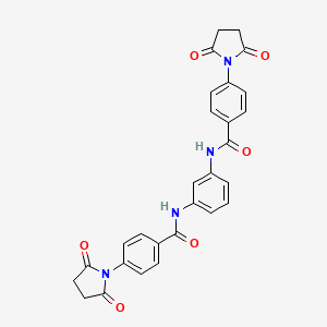 molecular formula C28H22N4O6 B2702921 N,N'-(1,3-phenylene)bis(4-(2,5-dioxopyrrolidin-1-yl)benzamide) CAS No. 476356-73-7