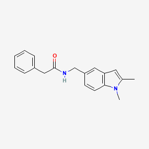 molecular formula C19H20N2O B2702928 N-((1,2-dimethyl-1H-indol-5-yl)methyl)-2-phenylacetamide CAS No. 852137-66-7