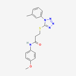 B2702931 N-(4-methoxyphenyl)-3-{[1-(3-methylphenyl)-1H-tetrazol-5-yl]sulfanyl}propanamide CAS No. 924828-27-3