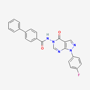 N-(1-(4-fluorophenyl)-4-oxo-1H-pyrazolo[3,4-d]pyrimidin-5(4H)-yl)-[1,1'-biphenyl]-4-carboxamide