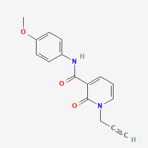 molecular formula C16H14N2O3 B2702937 N-(4-methoxyphenyl)-2-oxo-1-(2-propynyl)-1,2-dihydro-3-pyridinecarboxamide CAS No. 339028-30-7