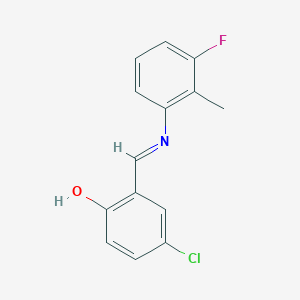 4-chloro-2-{(E)-[(3-fluoro-2-methylphenyl)imino]methyl}phenol
