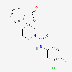 molecular formula C19H16Cl2N2O3 B2702941 N-(3,4-dichlorophenyl)-3-oxo-3H-spiro[isobenzofuran-1,3'-piperidine]-1'-carboxamide CAS No. 1797319-37-9