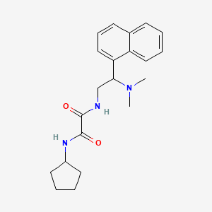 molecular formula C21H27N3O2 B2702949 N1-环戊基-N2-(2-(二甲胺基)-2-(萘-1-基)乙基)草酰胺 CAS No. 941933-40-0