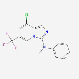 8-chloro-N-methyl-N-phenyl-6-(trifluoromethyl)imidazo[1,5-a]pyridin-3-amine