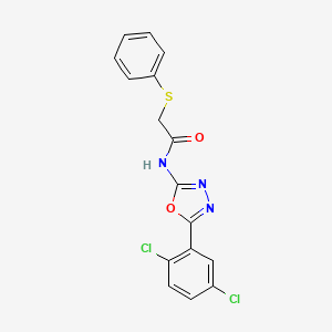 N-[5-(2,5-dichlorophenyl)-1,3,4-oxadiazol-2-yl]-2-phenylsulfanylacetamide