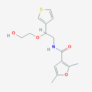 molecular formula C15H19NO4S B2702965 N-(2-(2-hydroxyethoxy)-2-(thiophen-3-yl)ethyl)-2,5-dimethylfuran-3-carboxamide CAS No. 2034468-69-2