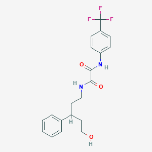 molecular formula C20H21F3N2O3 B2702980 N1-(5-hydroxy-3-phenylpentyl)-N2-(4-(trifluoromethyl)phenyl)oxalamide CAS No. 1795086-12-2