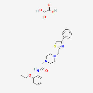 N-(2-ethoxyphenyl)-2-(4-((4-phenylthiazol-2-yl)methyl)piperazin-1-yl)acetamide oxalate