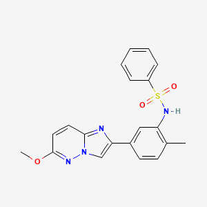 N-(5-(6-methoxyimidazo[1,2-b]pyridazin-2-yl)-2-methylphenyl)benzenesulfonamide
