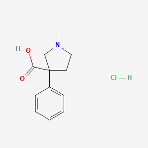 1-Methyl-3-phenylpyrrolidine-3-carboxylic acid hydrochloride