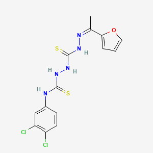 1-(3,4-dichlorophenyl)-3-[[(Z)-1-(furan-2-yl)ethylideneamino]carbamothioylamino]thiourea