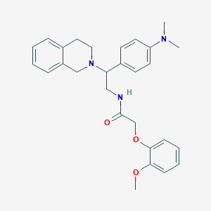 N-(2-(3,4-dihydroisoquinolin-2(1H)-yl)-2-(4-(dimethylamino)phenyl)ethyl)-2-(2-methoxyphenoxy)acetamide