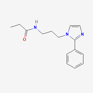 molecular formula C15H19N3O B2703015 N-(3-(2-phenyl-1H-imidazol-1-yl)propyl)propionamide CAS No. 1421458-35-6