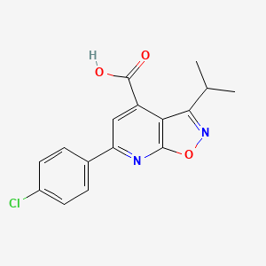6-(4-Chlorophenyl)-3-(propan-2-yl)-[1,2]oxazolo[5,4-b]pyridine-4-carboxylic acid