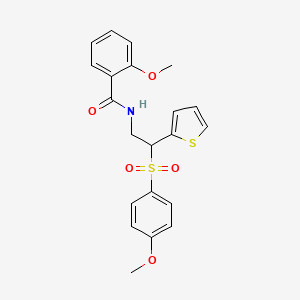 2-methoxy-N-[2-[(4-methoxyphenyl)sulfonyl]-2-(2-thienyl)ethyl]benzamide