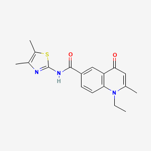N-(4,5-dimethylthiazol-2-yl)-1-ethyl-2-methyl-4-oxo-1,4-dihydroquinoline-6-carboxamide